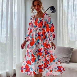 Shein shirred bodice dress. Size Small.